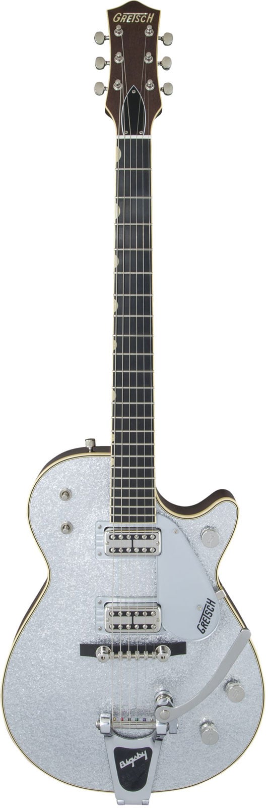 GRETSCH GUITARS G6129T-59 VINTAGE SELECT '59 SILVER JET WITH BIGSBY, TV JONES, SILVER SPARKLE